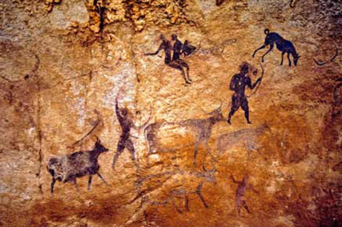 Наскальная живопись Тассилин-Аджера (Сев.Африка), VI тыс. лет до н.э. 